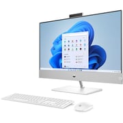 HP Pavilion All-in-One (2023) Desktop - 13th Gen / Intel Core i7-13700T / 27inch FHD / 1TB SSD / 16GB RAM / 4GB NVIDIA GeForce RTX 3050 Graphics / Windows 11 Home / English & Arabic Keyboard / Snowflake White / Middle East Version - [27-CA2107NE]