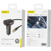 Foneng 3 Port Car Charger With USB-C Cable 1m Black