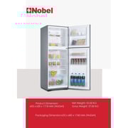 Nobel Top Mount Refrigetrator 400 Litres NR450NF