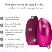 Geske 6-in-1 Thermal Facial Brush Magenta