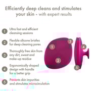 Geske 4-in-1 Facial Cleansing Brush With Handle Magenta