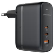 Glassology 65W 3 Port Wall Charger With USB-C Cable 1m Black