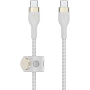 سلك بيلكن USB-C شحن سريع ومرونة عالية طول 1 متر لون أبيض