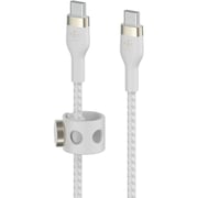 سلك بيلكن USB-C شحن سريع ومرونة عالية طول 1 متر لون أبيض