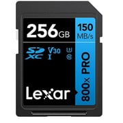 ليكسار بطاقة ذاكرة بروفيشنال 800x برو SDXC UHS-I سعة 256 جيجا أسود/أزرق LSD0800P256G-BNNNG