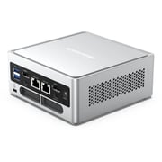 Minisforum Venus Series Mini Desktop PC - 13th Gen / Intel Core i7-13700H / 1TB SSD / 16GB RAM / Shared Intel Iris Xe Graphics / Windows 11 / Silver - [NPB-7] + Samsung S33A Game Mode Monitor + Logitech MK220 Wireless Keyboard and Mouse Combo