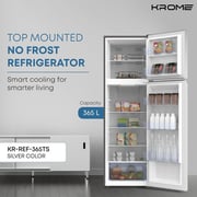 Krome Top Mount Refrigerator 365 Litres KR-REF 365TS