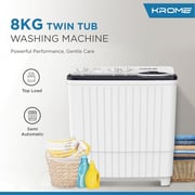 Krome Top Load Washer 8 kg KR-WSA80K