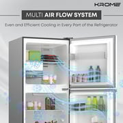 Krome Top Mount Refrigerator 260 Litres KR-RFF 260SM