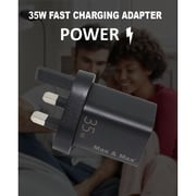 Max & Max Dual Port GaN Charger 35W Black