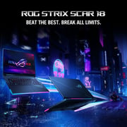 Asus ROG Strix SCAR 18 Gaming (2024) Laptop - 14th Gen / Intel Core i9-14900HX / 18inch WQXGA / 2TB SSD / 64GB RAM / 12GB NVIDIA GeForce RTX 4080 Graphics / Windows 11 Home / English & Arabic Keyboard / Off Black / Middle East Version - [G834JZR-I9642G]