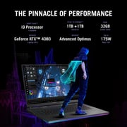 Asus ROG Strix SCAR 18 Gaming (2024) Laptop - 14th Gen / Intel Core i9-14900HX / 18inch WQXGA / 2TB SSD / 64GB RAM / 12GB NVIDIA GeForce RTX 4080 Graphics / Windows 11 Home / English & Arabic Keyboard / Off Black / Middle East Version - [G834JZR-I9642G]