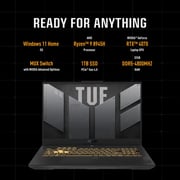 آسوس لابتوب TUF جامينج A15 (2024) - AMD رايزن 9-8945H / 15.6 بوصة QHD / 1 تيرا SSD / 32 جيجا رام / 8 جيجا نفيديا جيفورس RTX 4070 جرافيك / ويندوز 11 / لوحة مفاتيح بالإنجليزية والعربية / رمادي ميكا / إصدار الشرق الأوسط - [FA507UI -9321ز]