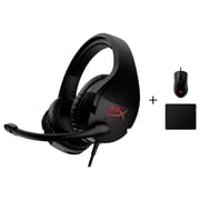 HyperX Cloud Stinger 4P5L7AX Wired Over Ear Gaming Headphones Black/Red + Pulsefire Surge 4P5Q1AA Gaming Mouse + Pulsefire 4Z7X3AA Gaming Mouse Pad