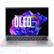 Acer Swift Go (2023) AI PC - 1st Series / Intel Core Ultra 7-155H / 14inch 2.8K OLED / 1TB SSD / 32GB RAM / Shared Intel ARC Graphics / Windows 11 Home / Silver - [SFG14-72-77BT]