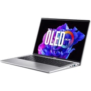 Acer Swift Go (2023) Laptop - 1st Series / Intel Core Ultra 7-155H / 14inch 2.8K OLED / 1TB SSD / 32GB RAM / Shared Intel ARC Graphics / Windows 11 Home / Silver - [SFG14-72-77BT]