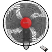 Tornado wall fan 16 inch with 4 plastic blades and remote control in black color EPS-16R