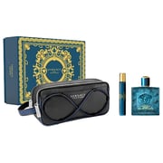 Versace Eros Perfume For Men 100ml Eau de Toilette + 10ml Toilette Spray + Bag Gift Set