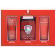 Tonino Lamborghini Sportivo Perfume For Men 125ml Eau de Toilette + 100ml Shower Gel + 100ml After Shave Balm Gift Set