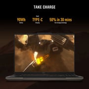 Asus TUF Gaming A16 Advantage Edition (2024) Laptop - AMD Ryzen 7-7435HS / 16inch FHD+ / 512GB SSD / 16GB RAM / 8GB AMD Radeon RX 7600S Graphics / Windows 11 Home / English & Arabic Keyboard / Sandstorm / Middle East Version - [FA617NSR-N3028W]