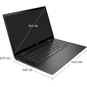 HP Envy x360 2-in-1 Convertible (2022) Laptop - AMD Ryzen 7-5825U / 15.6inch FHD / 512GB SSD / 12GB RAM / Shared AMD Radeon R Graphics / Windows 11 Home / English Keyboard / Nightfall Black / International Version - [15-EY0023DX]