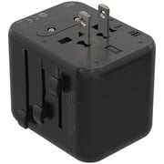 Porodo Dual USB-A Universal Travel Adapter Black