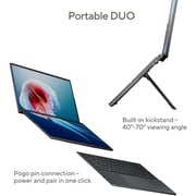 آسوس زين بوك Duo OLED (2023) الترابوك - انتل كور الترا 7-155H / 14 بوصة 3K OLED / 1 تيرا SSD / 16 جيجا رام / انتل Arc جرافيك / ويندوز 11 هوم / رمادي حبري - [UX8406MA-OLEDI7IG]