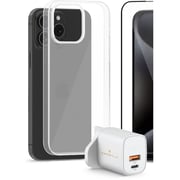 Smartix Mobile Case With 30W Wall Adaptor Clear iPhone 15 Pro