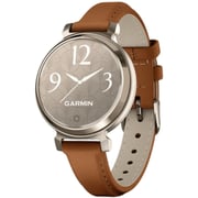 Garmin 010-02839-02 Lily 2 Smartwatch Classic Cream Gold With Tan Leather Band