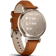 Garmin 010-02839-02 Lily 2 Smartwatch Classic Cream Gold With Tan Leather Band