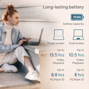 آسوس زينبوك ديو (2023) -لابتوب إنتل ألترا 9-185H / 14 بوصة 3K OLED / 2 تيرابايت SSD / 32 جيجا رام / رسومات إنتل Arc مشتركة / ويندوز 11 هوم / رمادي طبيعي - [UX8406MA-OLEDI9IG] - طلب مسبق