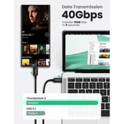 Ugreen USB-C 100WPD 40gbps Thunderbolt 4 Cable 0.8m Black