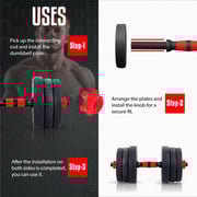 Sparnod Fitness 2-in-1 Dumbbells/Barbells Set 15kg SCD-15
