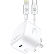 Endefo Wall Charger With USB-C To Lightning Cable 1m White