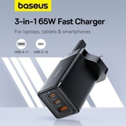 Baseus GaN5 Pro Type-C + USB-A Fast Charging Adapter 1m Black