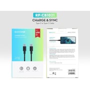 Ravpower Nylon Type-C To Type-C Cable 1m Black