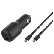 Belkin BoostCharge Dual Port Car Charger Black