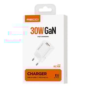 Recci wall charger , 30W GAN fast charger - RC70E