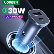 Ugreen USB Port And PD Port Car Charger Grey