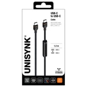 Unisynk USB-C To USB-C Cable 1.2m Black