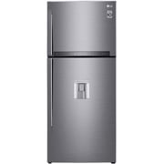 LG No Frost Refrigerator 2 Doors Smart Inverter Compressor 592 Liter, 21 Cubic Feet, Dispenser, Hygiene Fresh Filter, Door Cooling - GR-F822HLHM