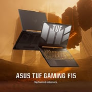 آسوس لابتوب TUF جامينج F15  (2023) - الجيل 13/ انتل كور i7-13620H / 15.6 بوصة FHD / 1 تيرا SSD / 32 جيجا رام / 8 جيجا نفيدياجيفورسRTX 4070 جرافيكس / ويندوز 11 هوم / باللون الرمادي چاجير - [FX507VI-LP073W] 