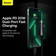 Baseus Golden Contactor Pro Dual Port Car Charger Dark Grey