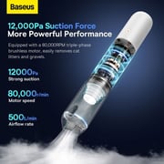 Baseus A3lite Car Vacuum Cleaner White VCAQ050002