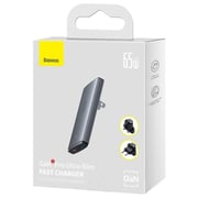 Baseus GaN5 Pro Ultra-Slim Dual Port Fast Charger Grey