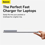 Baseus GaN5 Pro Ultra-Slim Dual Port Fast Charger Grey