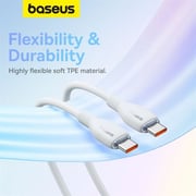 Baseus Pudding Series USB-C To USB-C Cable 1.2m Stellar White