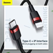Baseus Cafule USB-C To Lightning Cable 1m Black/Red