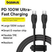 Baseus Pudding Series USB-C To USB-C Cable 1.2m Cluster Black