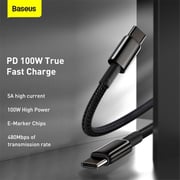 Baseus Tungsten Gold USB-C To USB-C Cable 1m Black